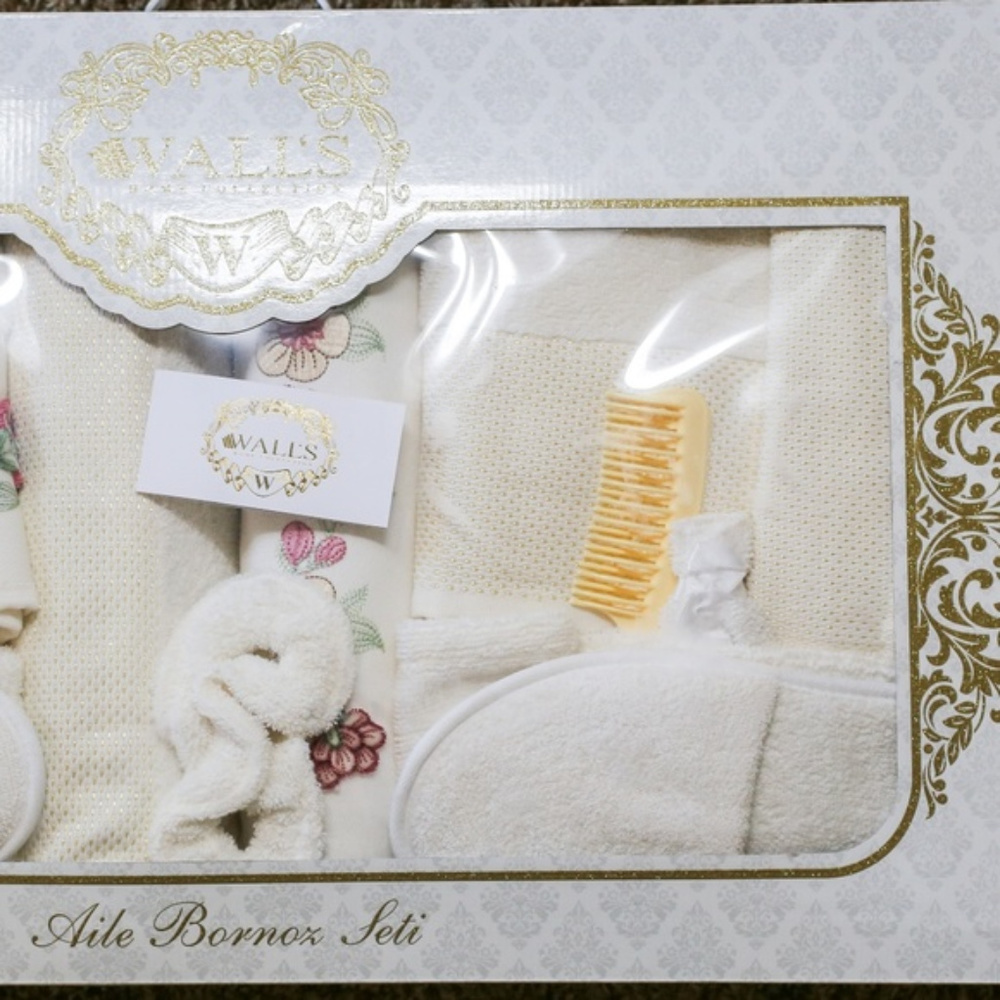 Turkish Robe Sets, Family Set, White, 6 Pieces - Picture 3 of 7